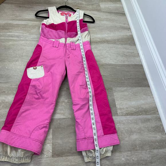 Obermeyer Love Fleece Pink Ski Bib Girls Size 6 - Picture 10 of 11